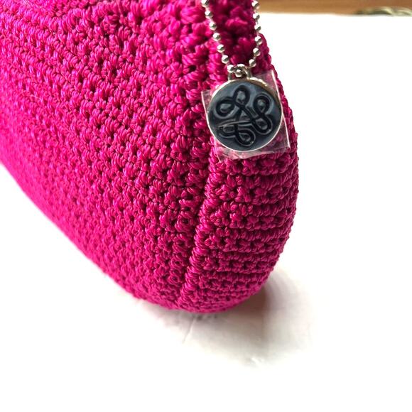 NWT The Sak Josie shoulder bag magenta crochet fruit charms purse shoulder - Picture 3 of 4